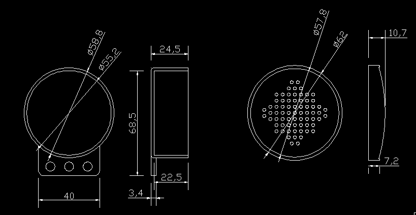 GPS喇叭尺寸图